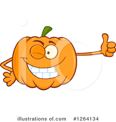 Pumpkin Character Clipart #1264134 by Hit Toon