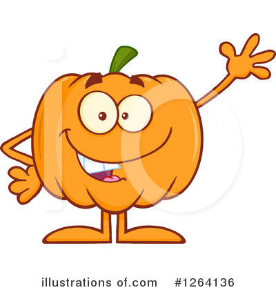 Pumpkin Character Clipart #1264136 by Hit Toon