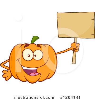 Royalty-Free (RF) Pumpkin Clipart Illustration by Hit Toon - Stock Sample #1264141