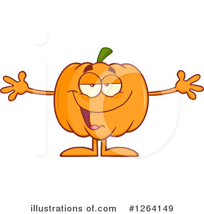 Royalty-Free (RF) Pumpkin Clipart Illustration by Hit Toon - Stock Sample #1264149