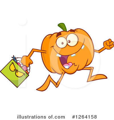 Royalty-Free (RF) Pumpkin Clipart Illustration by Hit Toon - Stock Sample #1264158