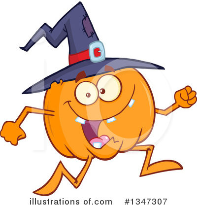 Pumpkin Character Clipart #1347307 by Hit Toon