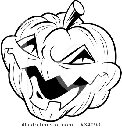 Royalty-Free (RF) Pumpkin Clipart Illustration by Lawrence Christmas Illustration - Stock Sample #34093