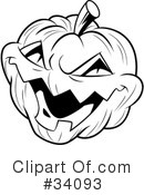 Pumpkin Clipart #34093 by Lawrence Christmas Illustration