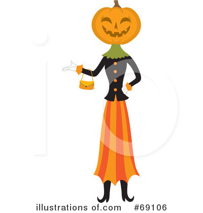 Royalty-Free (RF) Pumpkin Person Clipart Illustration by Rosie Piter - Stock Sample #69106