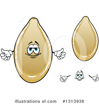Royalty-Free (RF) Pumpkin Seed Clipart Illustration by Vector Tradition SM - Stock Sample #1313936