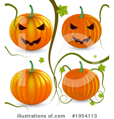 Royalty-Free (RF) Pumpkins Clipart Illustration by vectorace - Stock Sample #1054113