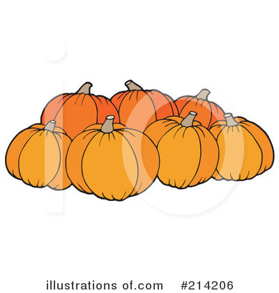 Royalty-Free (RF) Pumpkins Clipart Illustration by visekart - Stock Sample #214206