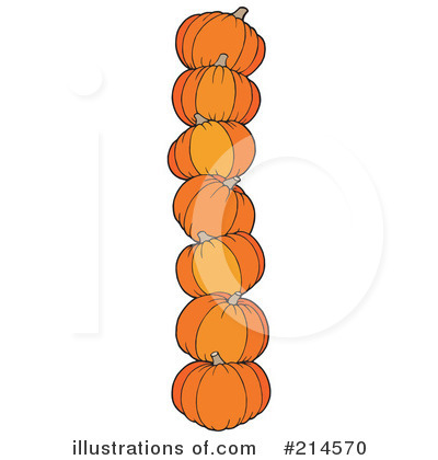 Royalty-Free (RF) Pumpkins Clipart Illustration by visekart - Stock Sample #214570