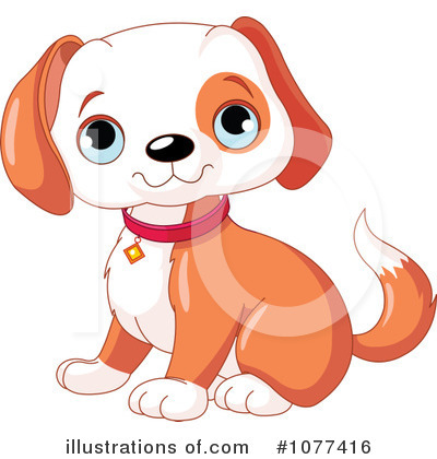Royalty-Free (RF) Puppy Clipart Illustration by Pushkin - Stock Sample #1077416