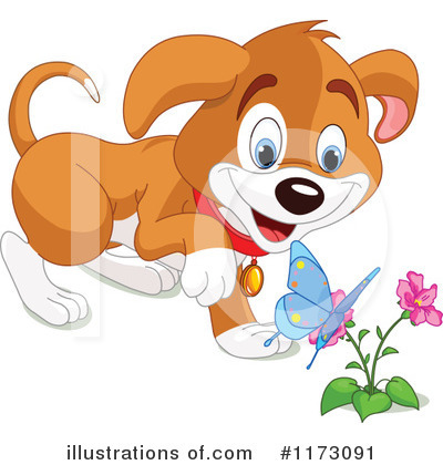 Royalty-Free (RF) Puppy Clipart Illustration by Pushkin - Stock Sample #1173091