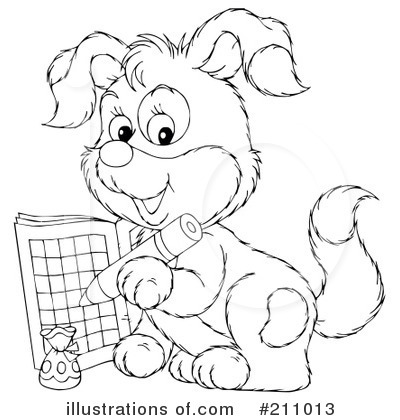 Royalty-Free (RF) Puppy Clipart Illustration by Alex Bannykh - Stock Sample #211013