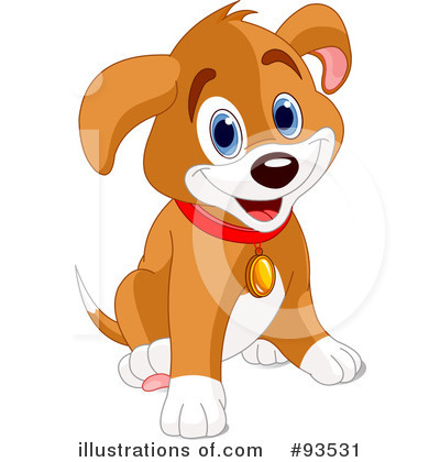 Royalty-Free (RF) Puppy Clipart Illustration by Pushkin - Stock Sample #93531