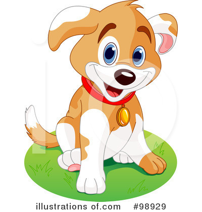 Royalty-Free (RF) Puppy Clipart Illustration by Pushkin - Stock Sample #98929