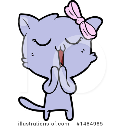 Purple Cat Clipart #1484965 by lineartestpilot