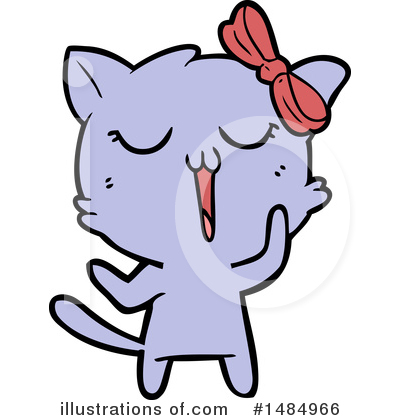 Purple Cat Clipart #1484966 by lineartestpilot