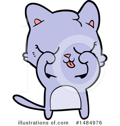 Royalty-Free (RF) Purple Cat Clipart Illustration by lineartestpilot - Stock Sample #1484976