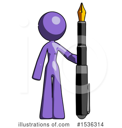 Royalty-Free (RF) Purple Design Mascot Clipart Illustration by Leo Blanchette - Stock Sample #1536314
