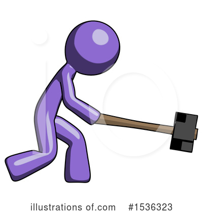 Royalty-Free (RF) Purple Design Mascot Clipart Illustration by Leo Blanchette - Stock Sample #1536323