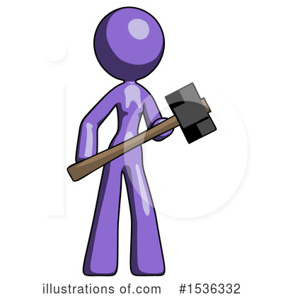 Royalty-Free (RF) Purple Design Mascot Clipart Illustration by Leo Blanchette - Stock Sample #1536332