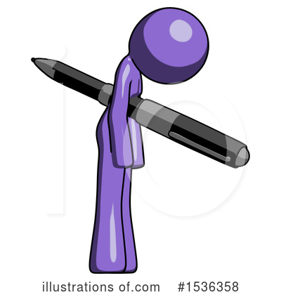 Royalty-Free (RF) Purple Design Mascot Clipart Illustration by Leo Blanchette - Stock Sample #1536358