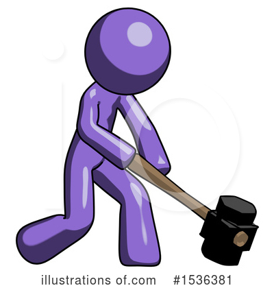 Royalty-Free (RF) Purple Design Mascot Clipart Illustration by Leo Blanchette - Stock Sample #1536381