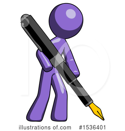 Royalty-Free (RF) Purple Design Mascot Clipart Illustration by Leo Blanchette - Stock Sample #1536401