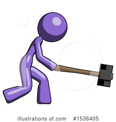 Royalty-Free (RF) Purple Design Mascot Clipart Illustration by Leo Blanchette - Stock Sample #1536405