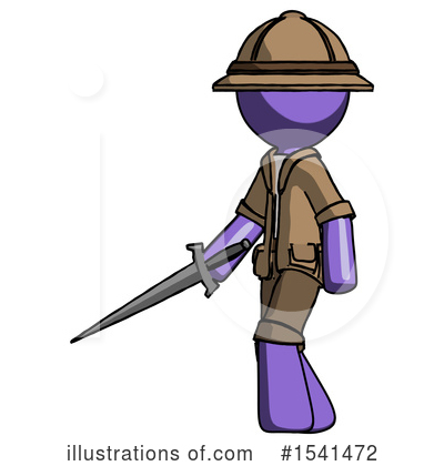 Royalty-Free (RF) Purple Design Mascot Clipart Illustration by Leo Blanchette - Stock Sample #1541472