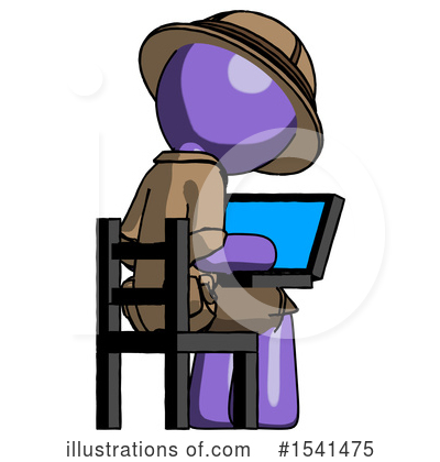 Royalty-Free (RF) Purple Design Mascot Clipart Illustration by Leo Blanchette - Stock Sample #1541475