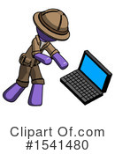 Purple Design Mascot Clipart #1541480 by Leo Blanchette