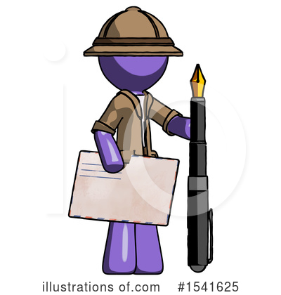 Royalty-Free (RF) Purple Design Mascot Clipart Illustration by Leo Blanchette - Stock Sample #1541625
