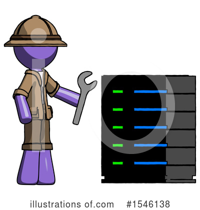 Royalty-Free (RF) Purple Design Mascot Clipart Illustration by Leo Blanchette - Stock Sample #1546138