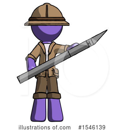Royalty-Free (RF) Purple Design Mascot Clipart Illustration by Leo Blanchette - Stock Sample #1546139