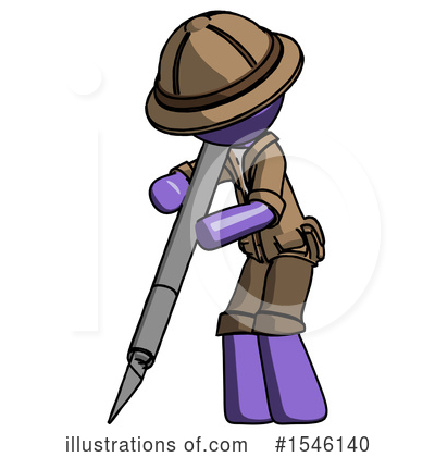 Royalty-Free (RF) Purple Design Mascot Clipart Illustration by Leo Blanchette - Stock Sample #1546140