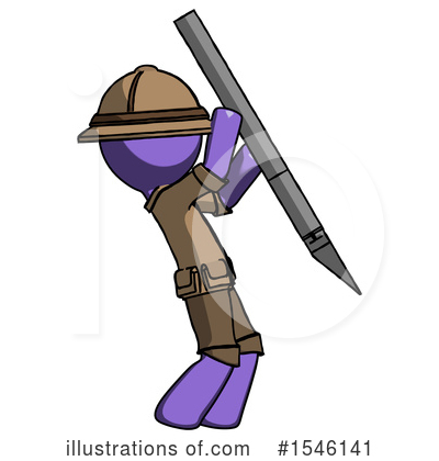 Royalty-Free (RF) Purple Design Mascot Clipart Illustration by Leo Blanchette - Stock Sample #1546141