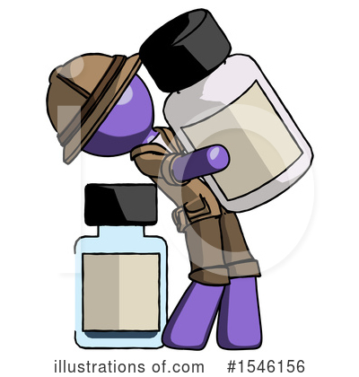 Royalty-Free (RF) Purple Design Mascot Clipart Illustration by Leo Blanchette - Stock Sample #1546156