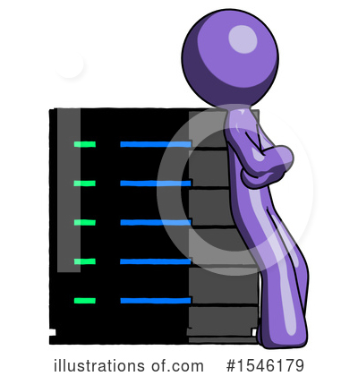 Royalty-Free (RF) Purple Design Mascot Clipart Illustration by Leo Blanchette - Stock Sample #1546179