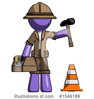 Royalty-Free (RF) Purple Design Mascot Clipart Illustration by Leo Blanchette - Stock Sample #1546189