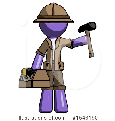 Royalty-Free (RF) Purple Design Mascot Clipart Illustration by Leo Blanchette - Stock Sample #1546190