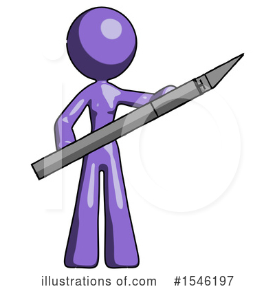 Royalty-Free (RF) Purple Design Mascot Clipart Illustration by Leo Blanchette - Stock Sample #1546197