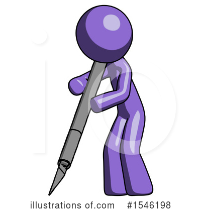 Royalty-Free (RF) Purple Design Mascot Clipart Illustration by Leo Blanchette - Stock Sample #1546198