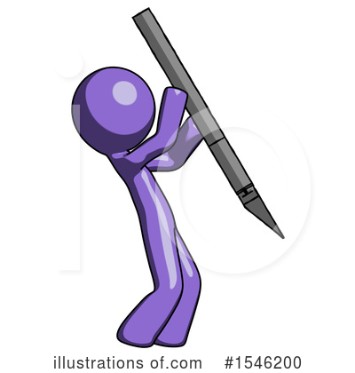 Royalty-Free (RF) Purple Design Mascot Clipart Illustration by Leo Blanchette - Stock Sample #1546200