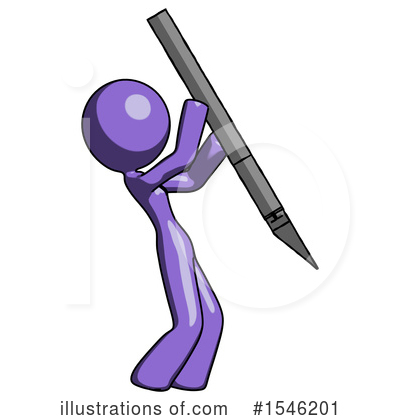 Royalty-Free (RF) Purple Design Mascot Clipart Illustration by Leo Blanchette - Stock Sample #1546201