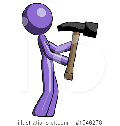 Royalty-Free (RF) Purple Design Mascot Clipart Illustration by Leo Blanchette - Stock Sample #1546278