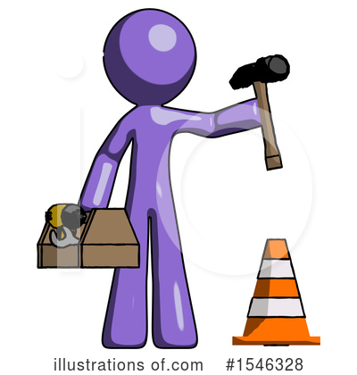 Royalty-Free (RF) Purple Design Mascot Clipart Illustration by Leo Blanchette - Stock Sample #1546328