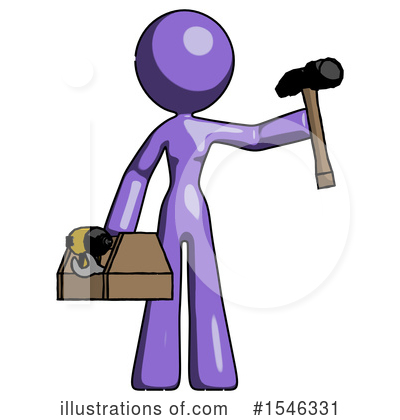 Royalty-Free (RF) Purple Design Mascot Clipart Illustration by Leo Blanchette - Stock Sample #1546331