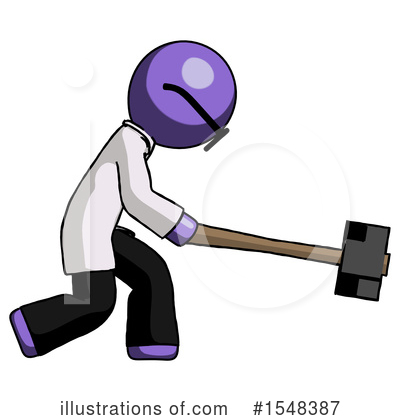 Royalty-Free (RF) Purple Design Mascot Clipart Illustration by Leo Blanchette - Stock Sample #1548387