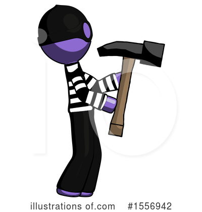 Royalty-Free (RF) Purple Design Mascot Clipart Illustration by Leo Blanchette - Stock Sample #1556942