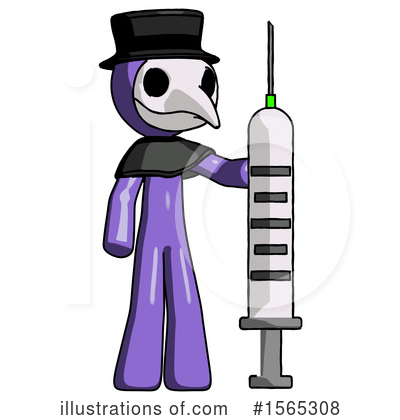 Royalty-Free (RF) Purple Design Mascot Clipart Illustration by Leo Blanchette - Stock Sample #1565308